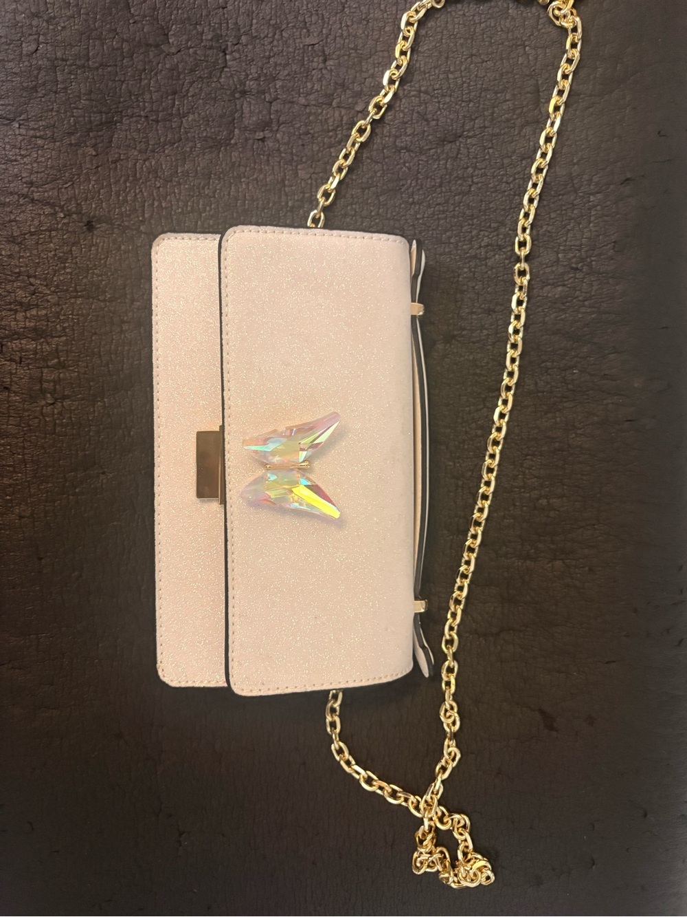 Elegant Women's Butterfly Clutch - Pink Glitter - Picture 3 of 6